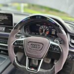AUDI LED Steering Wheel | Carbon Fibre Flat Bottom | Genuine Alcantara | Full Set with Airbag